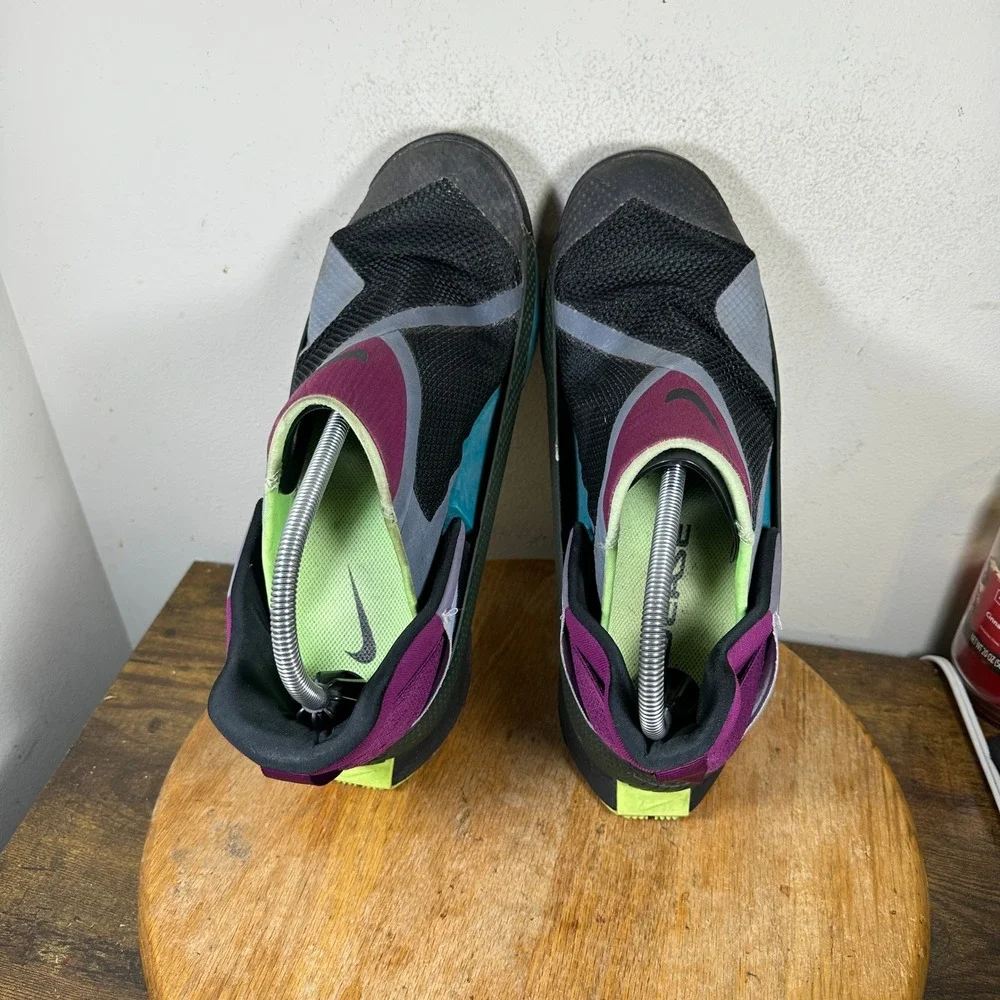 Nike Go FlyEase Mens 11 Black Berry Lime Hands Free Sneakers CW5883-004